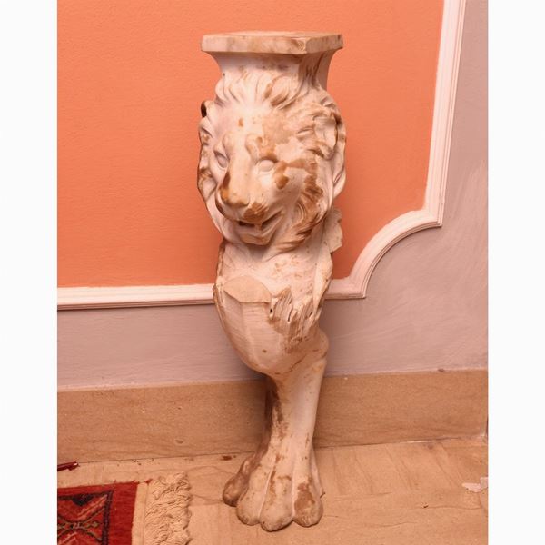Caryatid in white marble