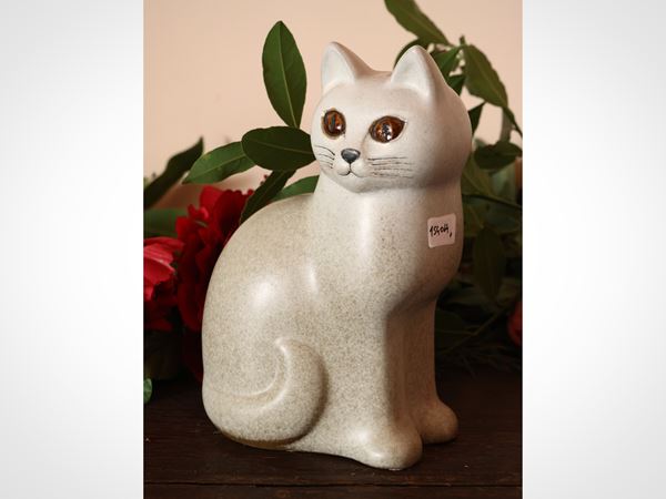 Gatto in ceramica, Lisa Larson Studio per Gustavsberg