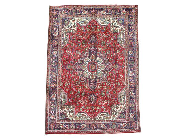 Old-made Persian Tabriz carpet, Heriz design