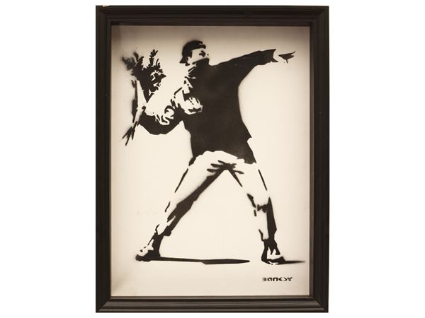 Banksy : Flower Thrower  - Auction Modern and Contemporary Art - Maison Bibelot - Casa d'Aste Firenze - Milano