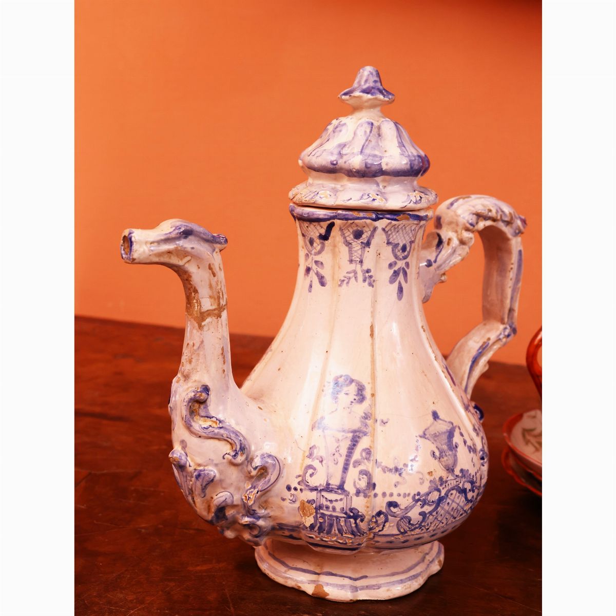 Caffettiera in Maiolica