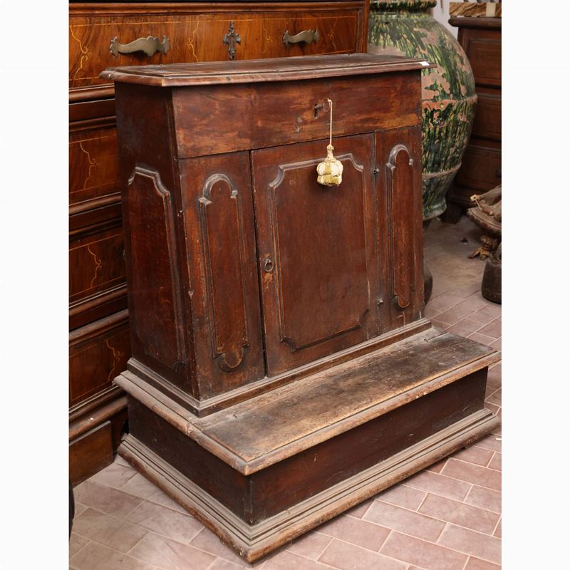 Inginocchiatoio da Muro in Noce e Legno Tenero