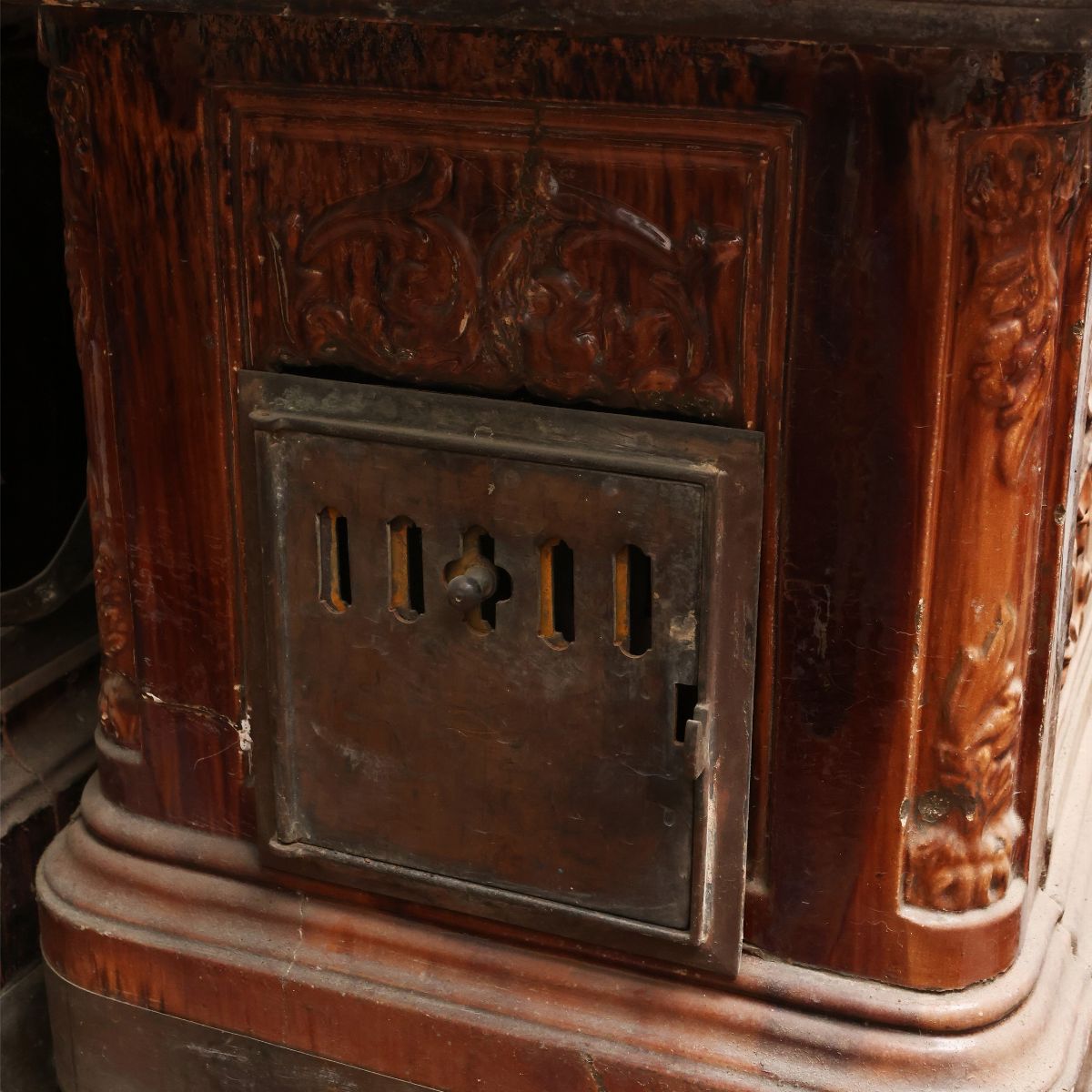 Stufa D'epoca in Terracotta Smaltata