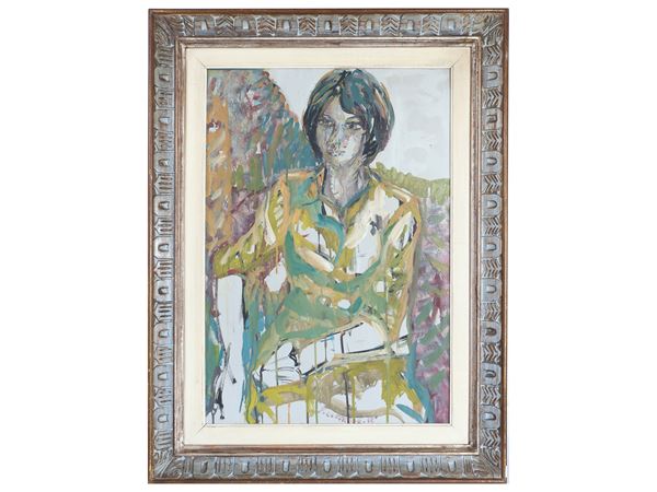 Silvio Loffredo : Female portrait 1968  - Auction Modern and Contemporary Art - Maison Bibelot - Casa d'Aste Firenze - Milano
