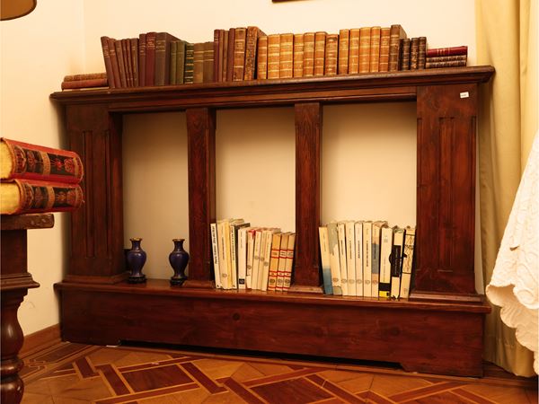 Fragment of soft wood balustrade