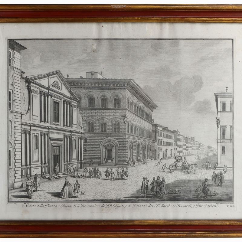 Marcantonio Corsi - Veduta della Piazza, e Chiesa di S. Giovannino De Pp. Gesuiti...