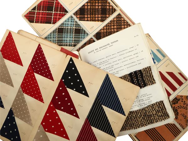 Vintage fabric sample folders