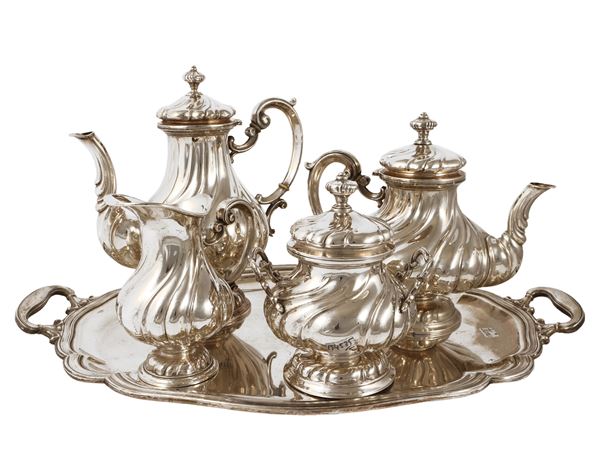 Servizio da tè e caffè in argento, Cesa, Alessandria, Anni Trenta