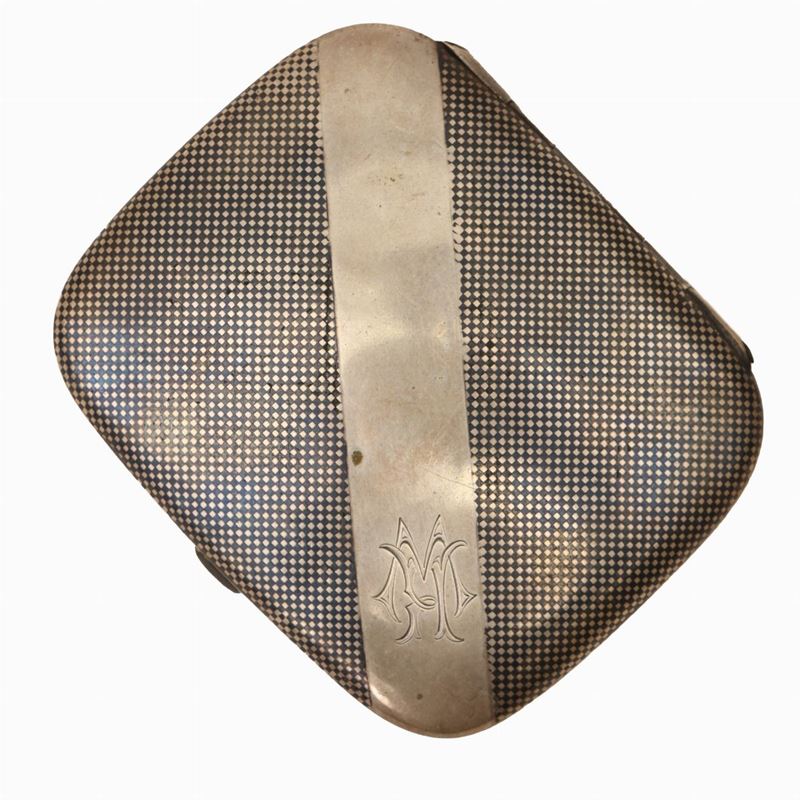 Scatola Portasigarette in Argento Niellato, Impero Austro-ungarico, 1915