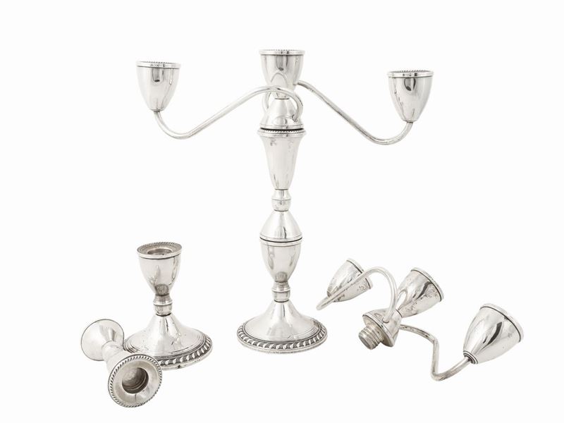 Coppia di Candelabri in Argento, Duchin