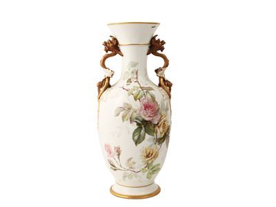 Grande Vaso a Balaustro in Porcellana, Ginori