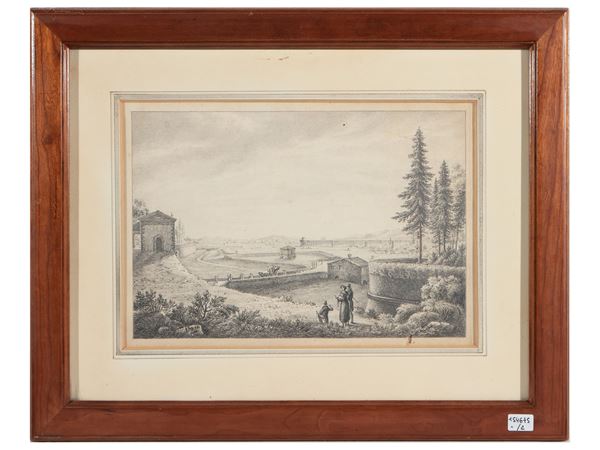 Giuseppe Gherardi - Veduta dell'acquedotto di Lucca / Veduta della Forra dell'acquedotto di Lucca, 1837