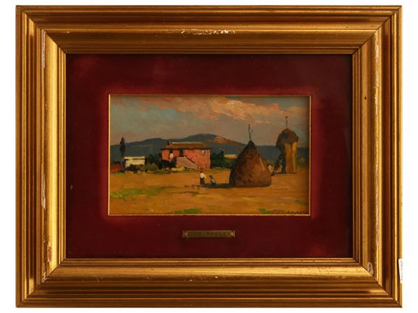 Cafiero Filippelli : Paesaggio toscano  - Asta Arte Moderna e Contemporanea - Maison Bibelot - Casa d'Aste Firenze - Milano