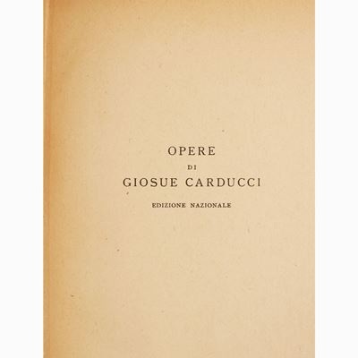 Edizione Nazionale delle Opere di Giosue Carducci