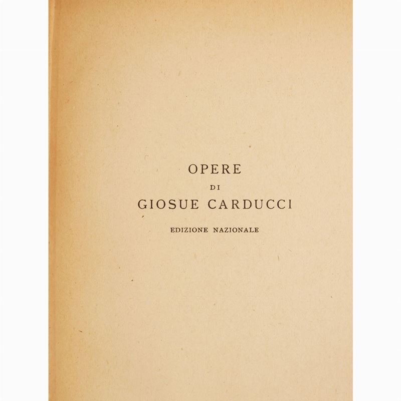 Edizione Nazionale delle Opere di Giosue Carducci