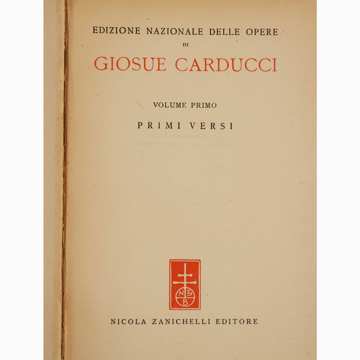 Edizione Nazionale delle Opere di Giosue Carducci
