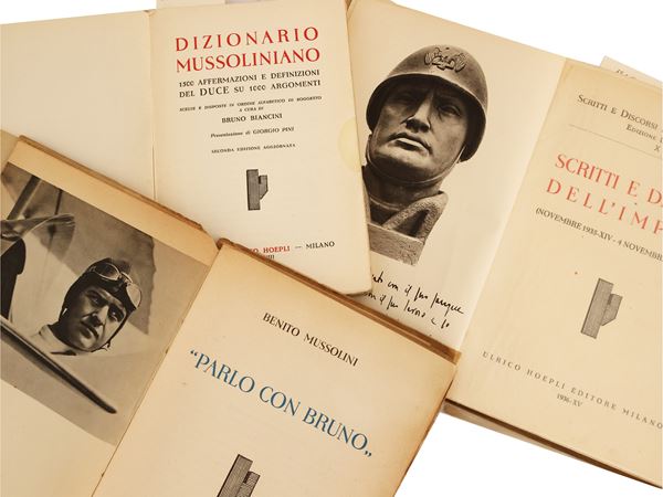 Lotto di libri di Benito Mussolini