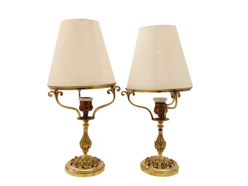 Coppia di Lumi in Ottone