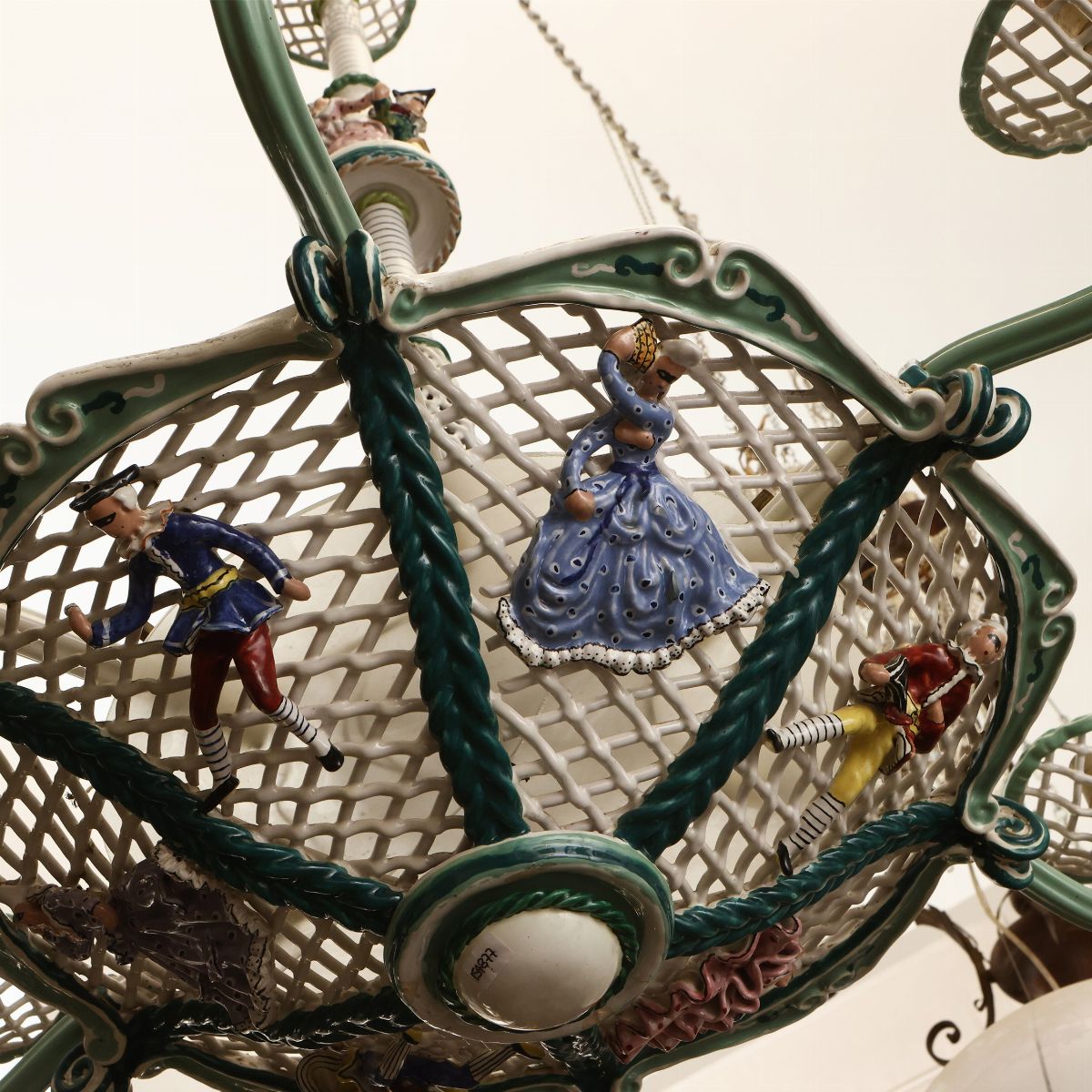 Lampadario in Ceramica Policroma di Bassano