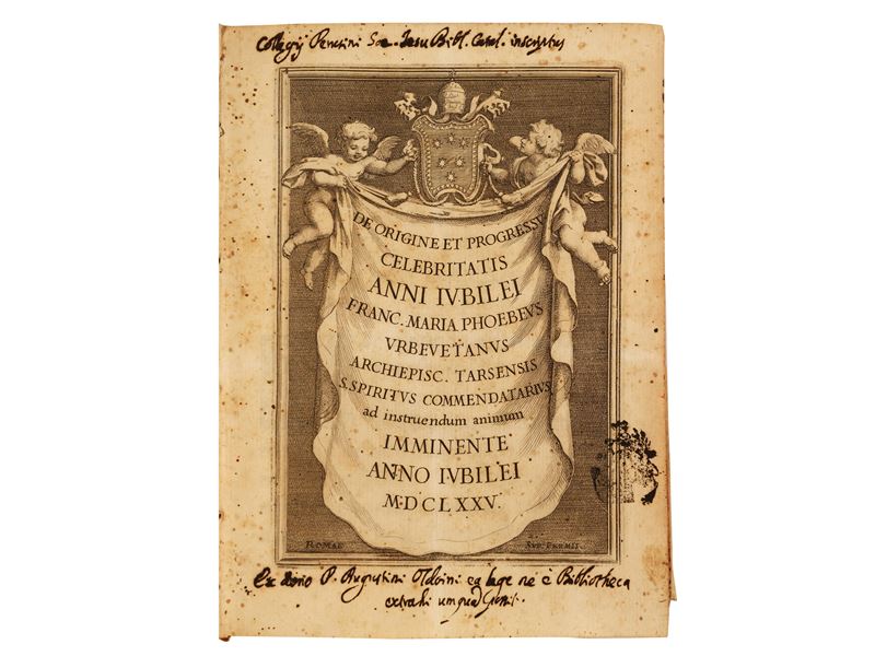 Francesco Maria Febei - De Origine Et Progressu Celebritatis Anni Iubilei Franc. Maria Phoebeus ....
