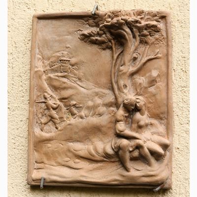 Placca a Bassorilievo in Terracotta