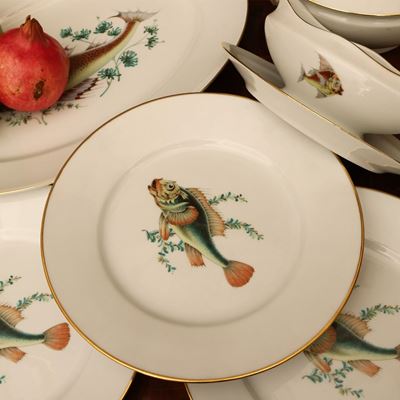 Servizio di Piatti da Pesce in Porcellana, Richard Ginori