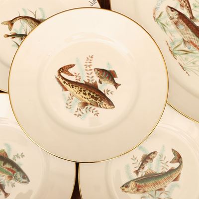Servizio di Piatti da Pesce in Porcellana, Richard Ginori