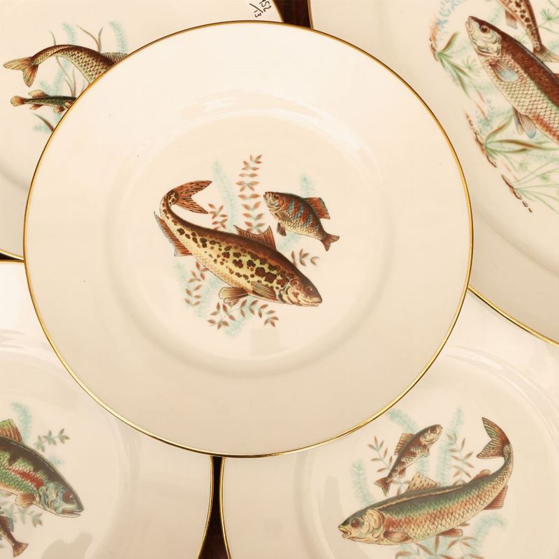 Servizio di Piatti da Pesce in Porcellana, Richard Ginori