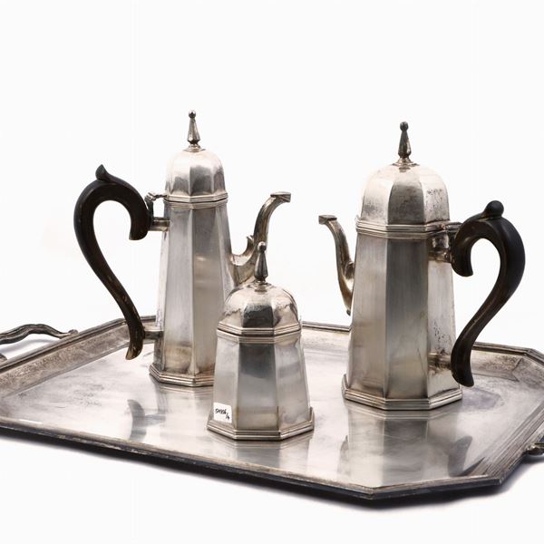 Servizio da tè e caffè in argento  - Asta L'arte di arredare - Maison Bibelot - Casa d'Aste Firenze - Milano