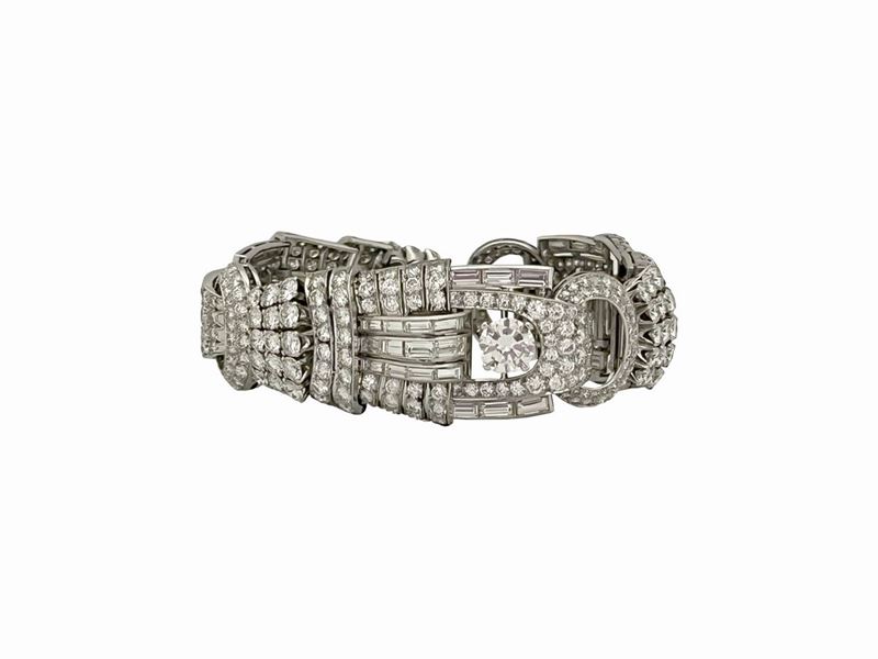 Bracciale in Platino con Diamanti