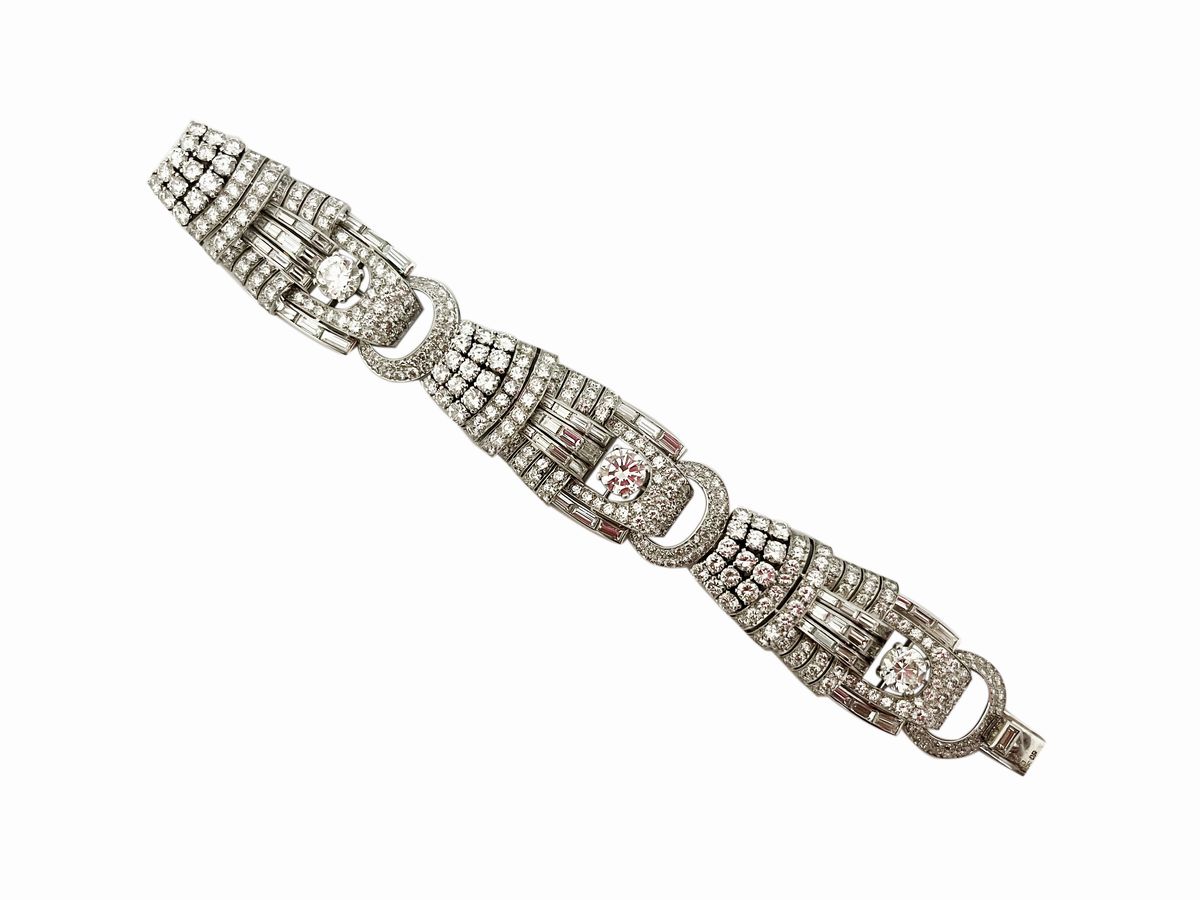 Bracciale in Platino con Diamanti