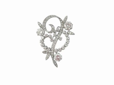 Spilla in Oro Bianco con Diamanti