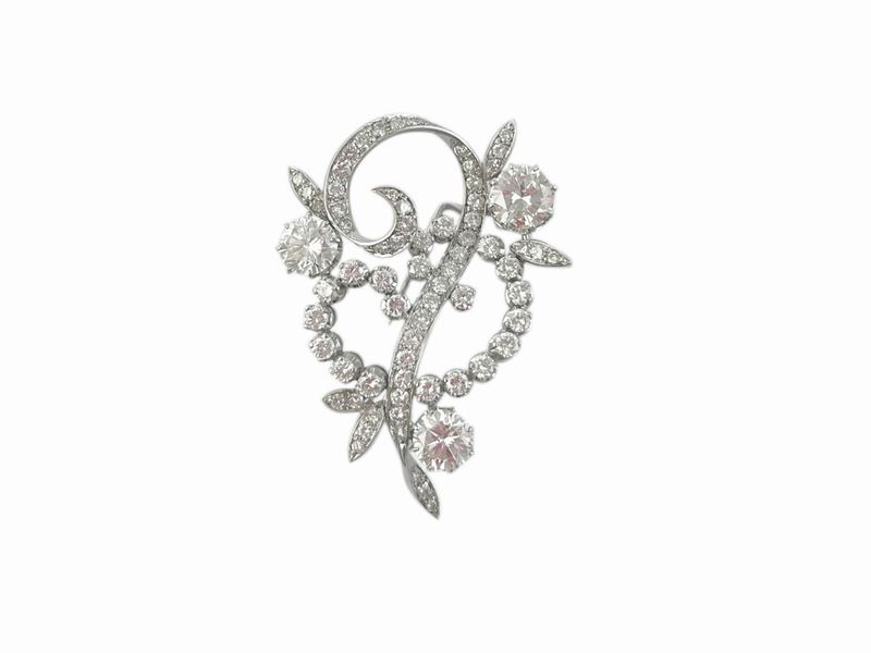 Spilla in Oro Bianco con Diamanti