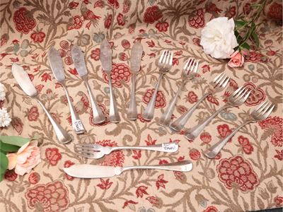 Set di Posate da Pesce in Argento