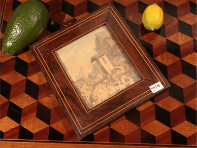 Scorcio di Viottolo con Tabernacolo e Viandante