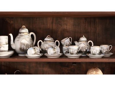Servizio da Caffè in Porcellana Guscio D'uovo
