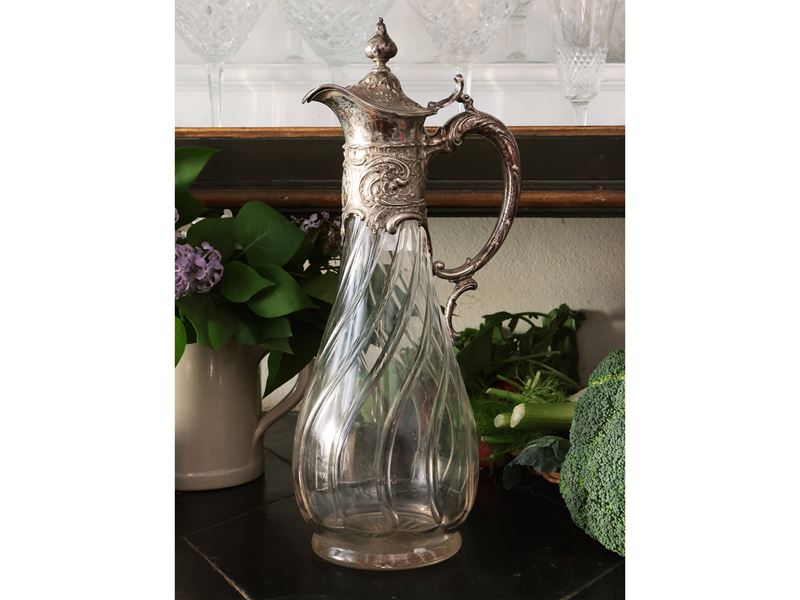 Caraffa da Vino in Cristallo e Argento