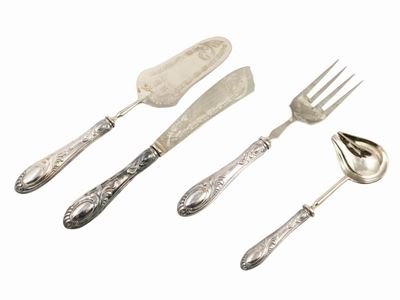 Set di Posate a Servire in Argento