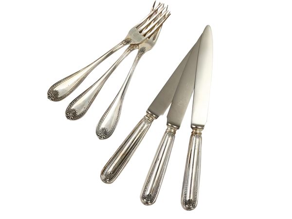 Silver cutlery set  - Auction A florentine house. Between tradition and modernity Silvers - I - - Maison Bibelot - Casa d'Aste Firenze - Milano