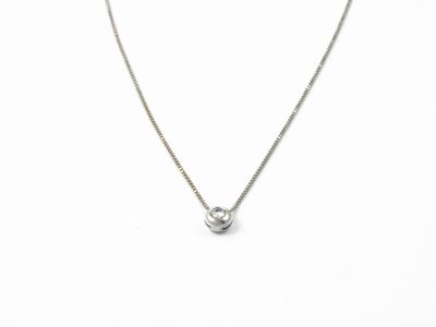 Catenina e Punto Luce in Oro Bianco con Diamante