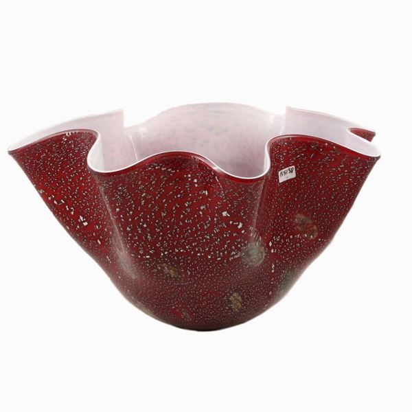 Handkerchief chandelier in double blown glass, Murano
