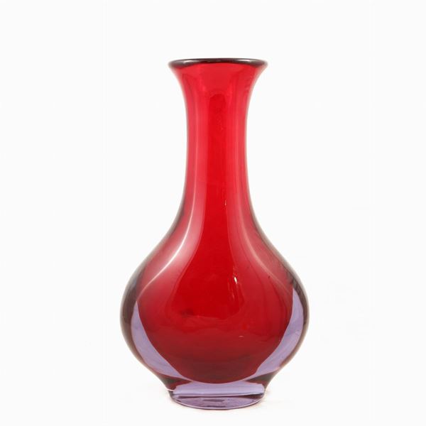 Sommerso glass vase, Murano