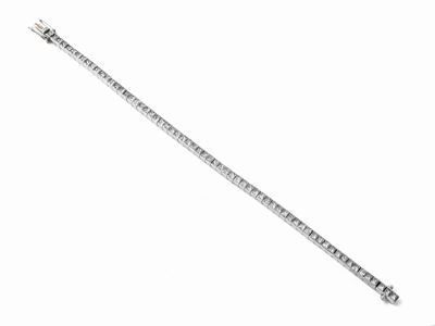 Bracciale Tennis in Oro Bianco con Diamanti