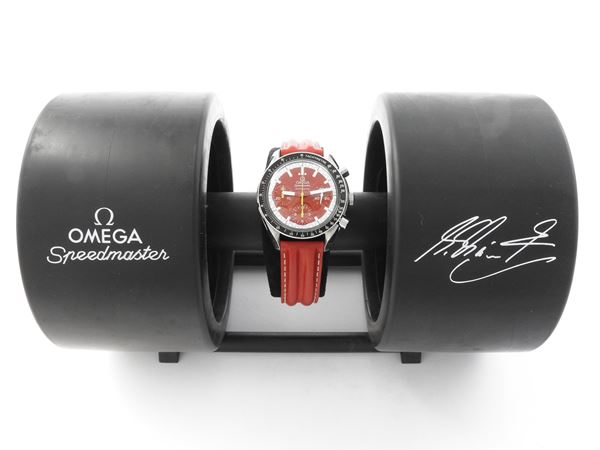 Cronografo da polso per uomo Omega Speedmaster 'Michael Schumacher' in acciaio