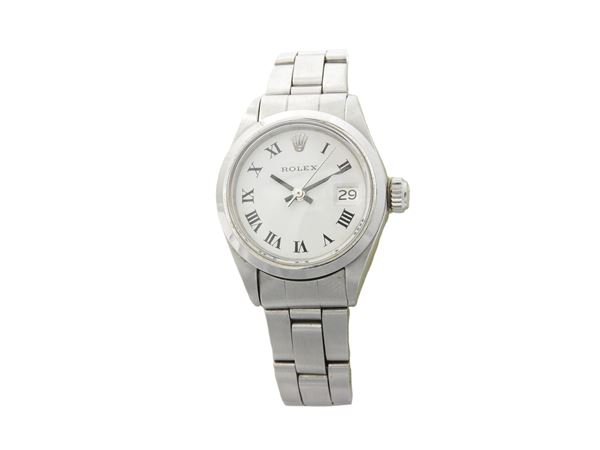 Steinless steel Rolex Date lady's wristwatch