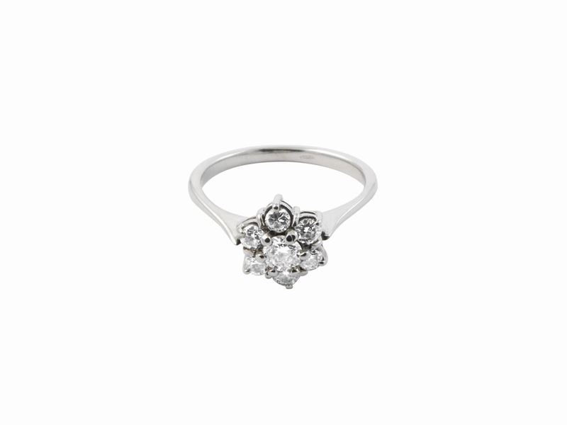 Anello in Oro Bianco con Diamanti