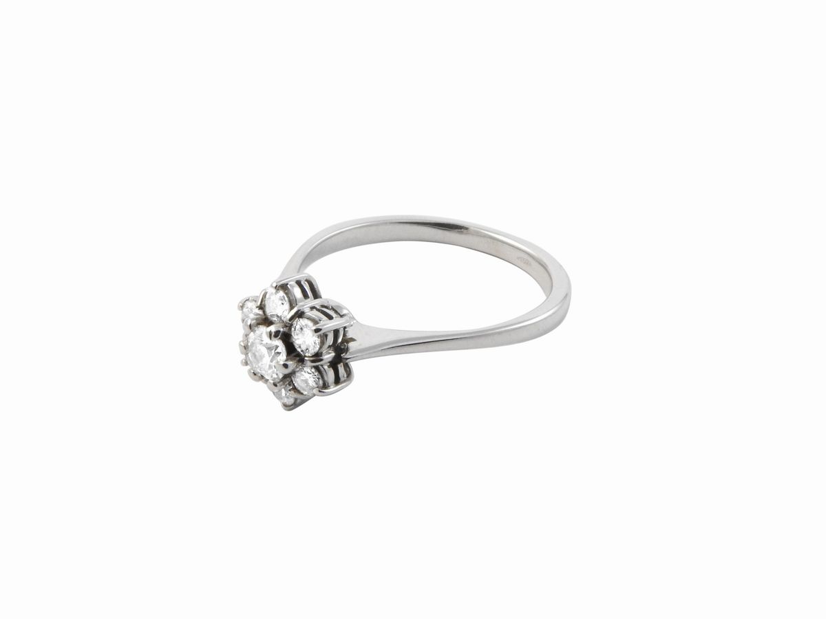 Anello in Oro Bianco con Diamanti