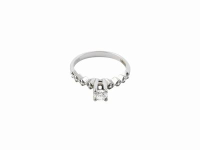 Anello in Oro Bianco con Diamanti