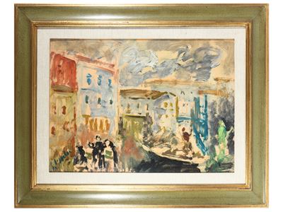 Veduta di Città con Figure
