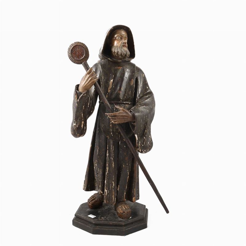 Scultura in Legno Dipinto e Laccato